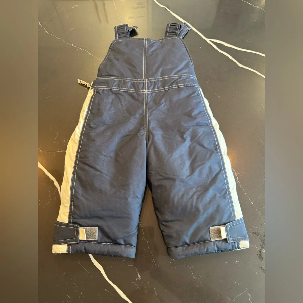 Vintage OshKosh B'gosh Navy and‎ Beige Kids Snowsuit